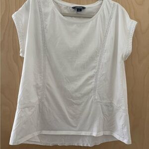 Lands' End White Women's Blouse